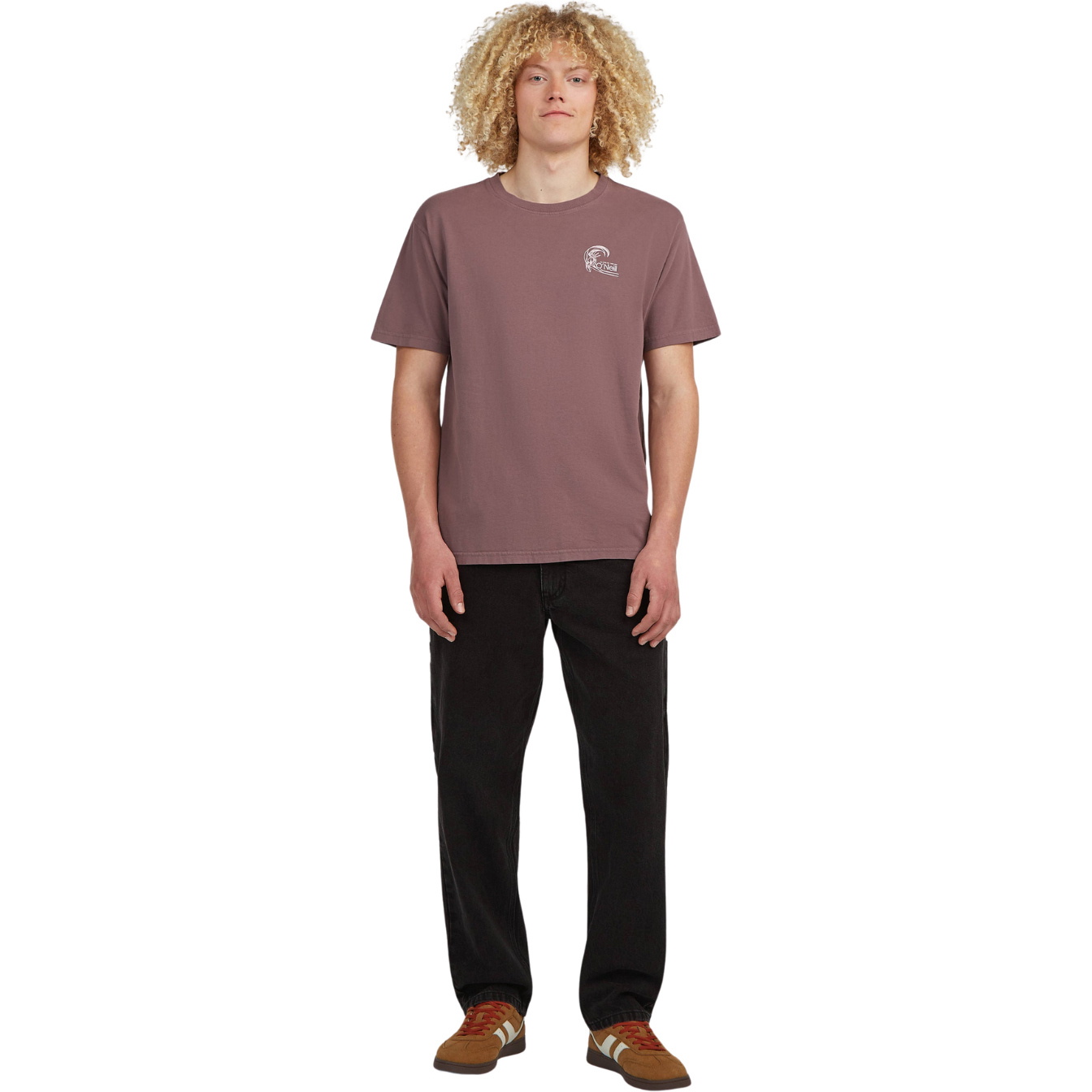 2026 O'Neill Mens O'riginals Retro Back Print T-Shirt 2850384 - Purple Gray